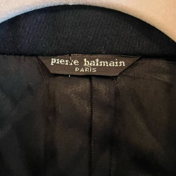 Vintage Pierre Balmain navy wool military coat - Picture 8 of 13
